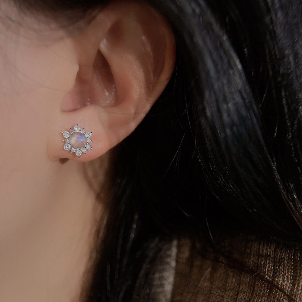 Olivenorma 925 Sterling Silver Natural Moonstone Earrings - image 1