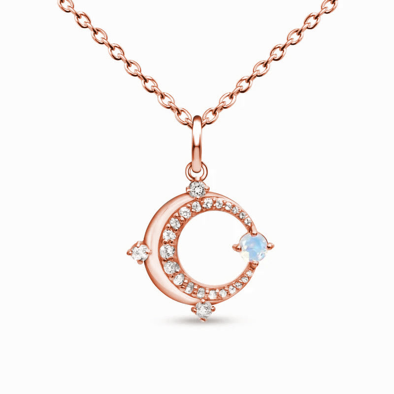 Olivenorma Crescent Moon Charm Natural Moonstone Necklace - image 5
