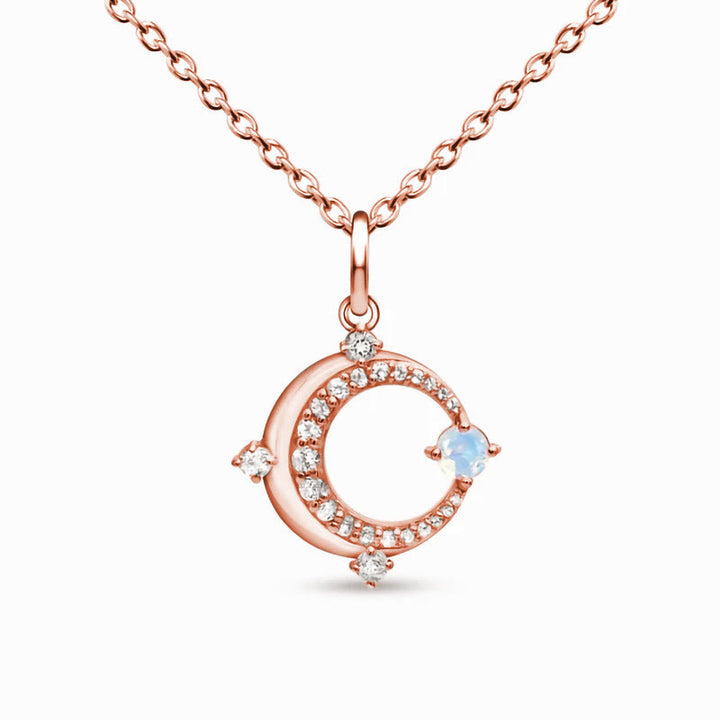 Olivenorma Crescent Moon Charm Natural Moonstone Necklace - image 5