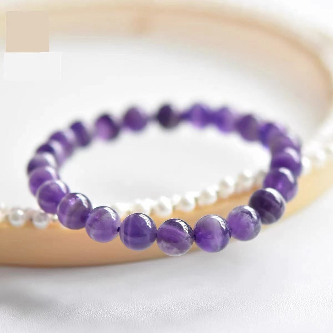 Olivenorma Natural Amethyst Healing Round Beaded Bracelet - 10mm - image 0