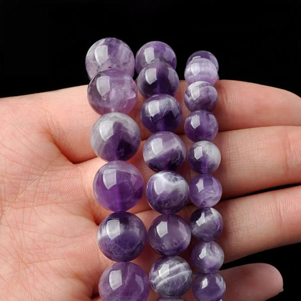 Olivenorma Natural Amethyst Healing Round Beaded Bracelet - image 1