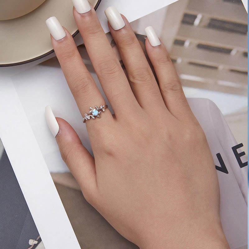 Olivenorma Opal Vine Shaped 925 Sterling Silver Ring - image 3