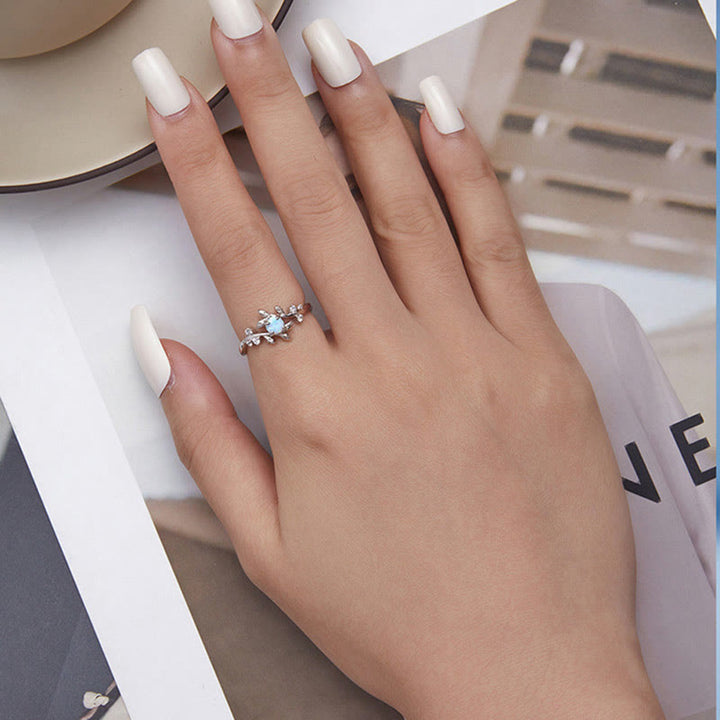 Olivenorma Opal Vine Shaped 925 Sterling Silver Ring - image 3