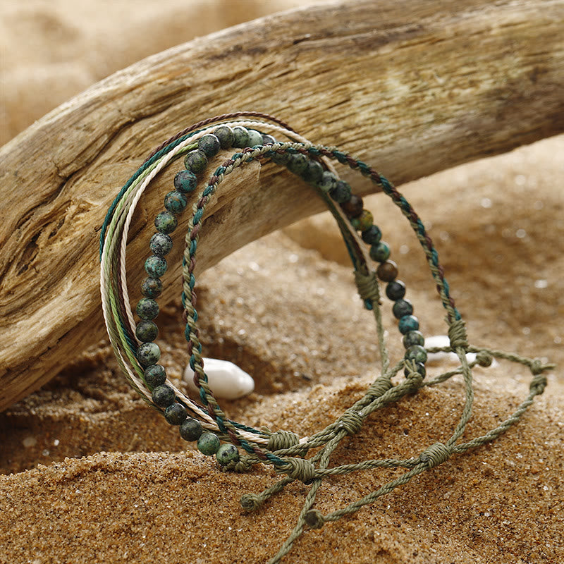 Olivenorma Natural Beads Cotton Rope Braided Bracelet - image 13