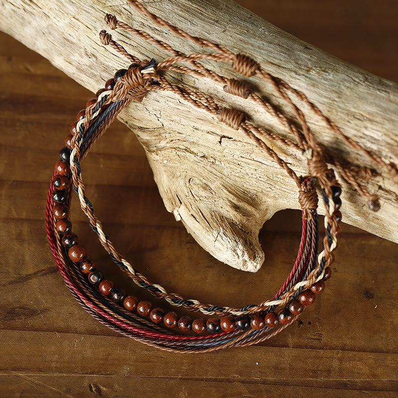 Olivenorma Natural Beads Cotton Rope Braided Bracelet - image 16