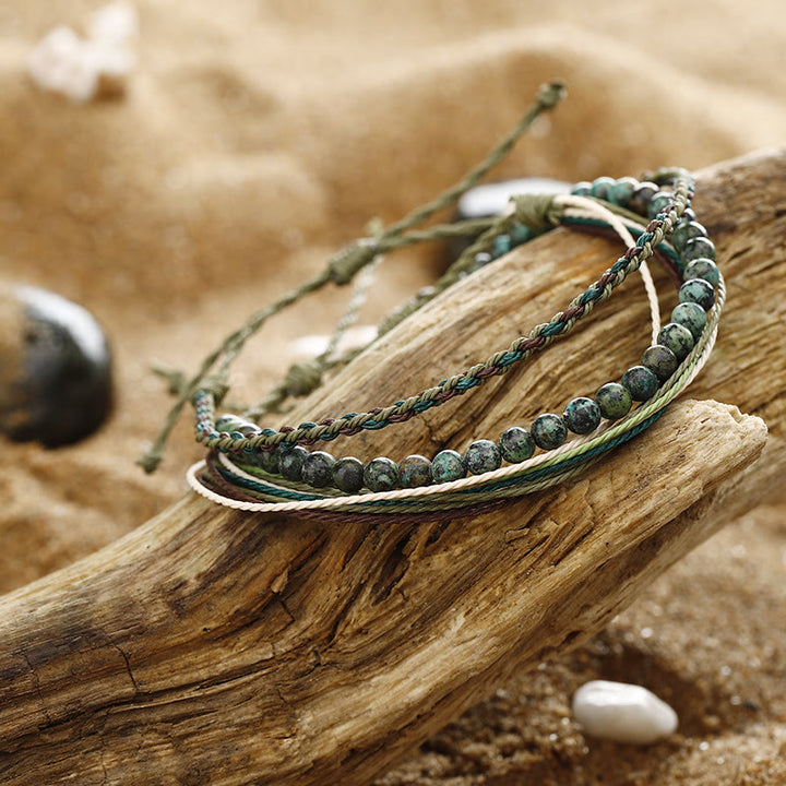 Olivenorma Natural Beads Cotton Rope Braided Bracelet - image 12
