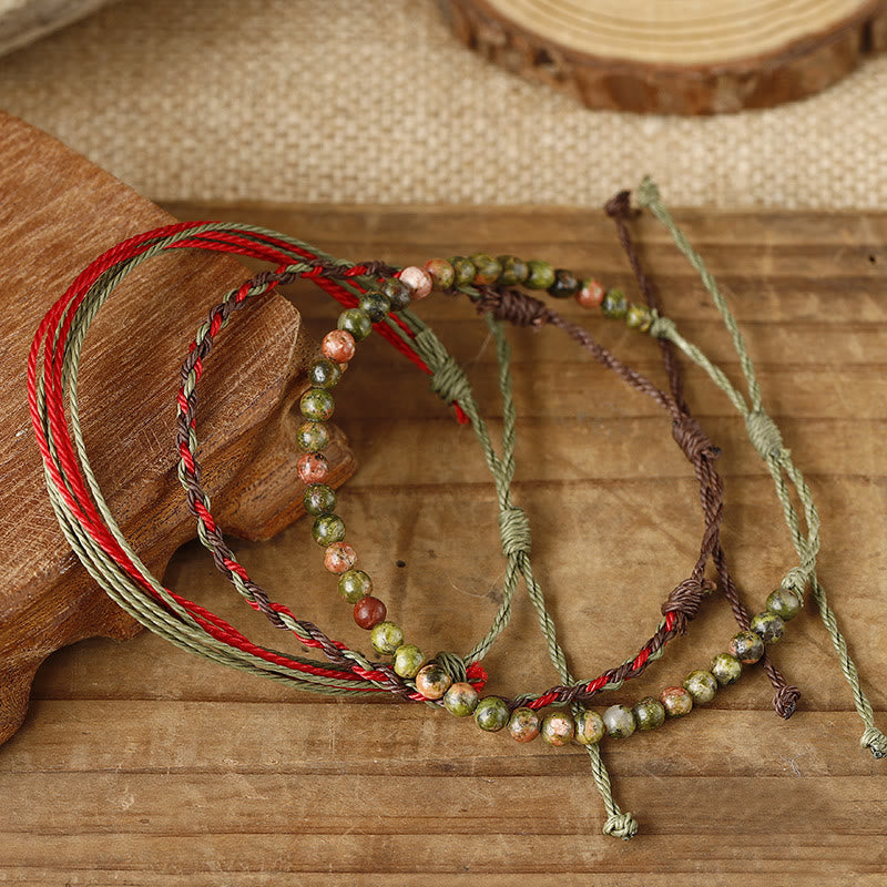 Olivenorma Natural Beads Cotton Rope Braided Bracelet - image 6