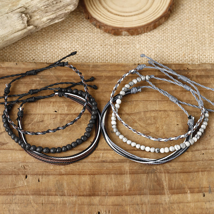 Olivenorma Natural Beads Cotton Rope Braided Bracelet - image 19