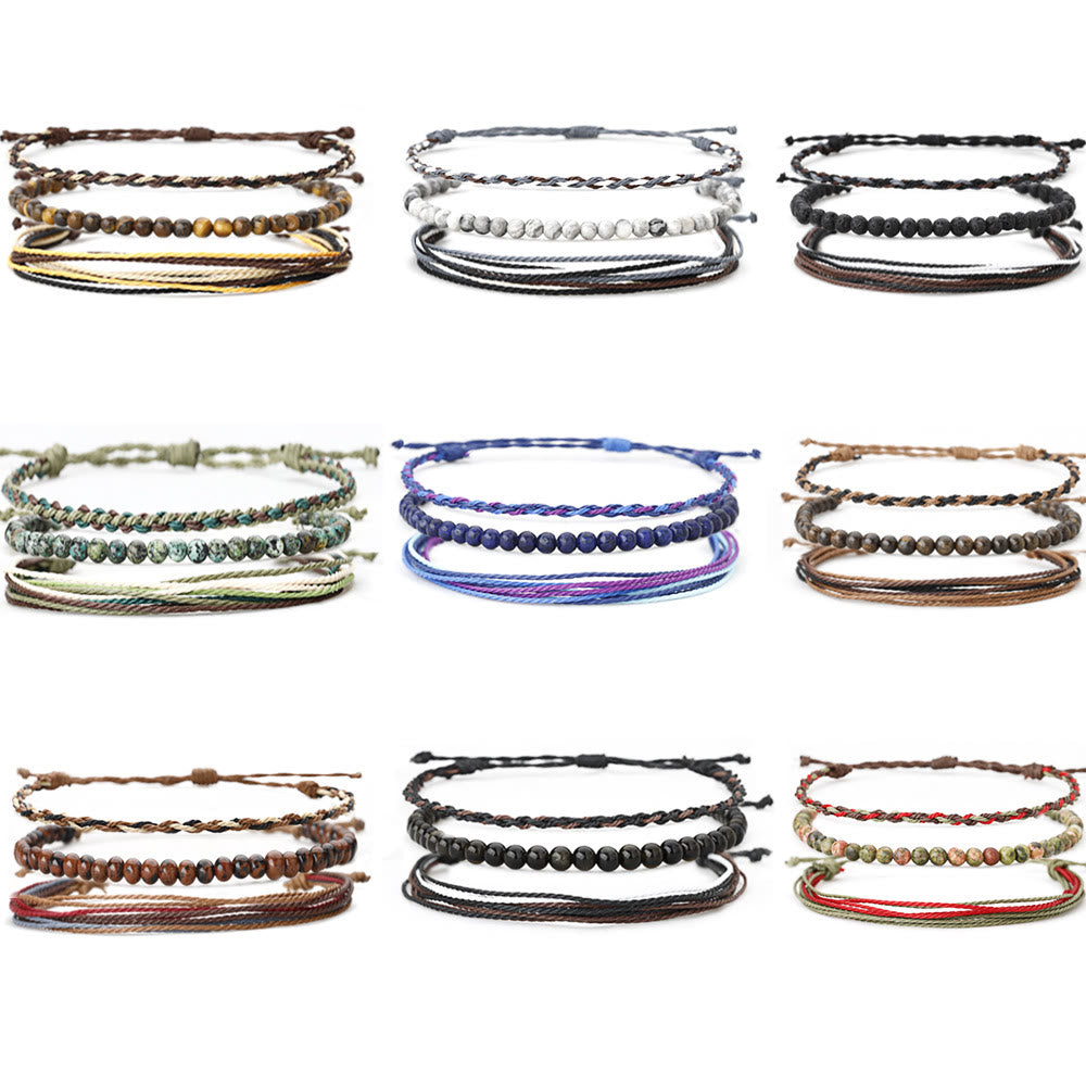 Olivenorma Natural Beads Cotton Rope Braided Bracelet - image 29