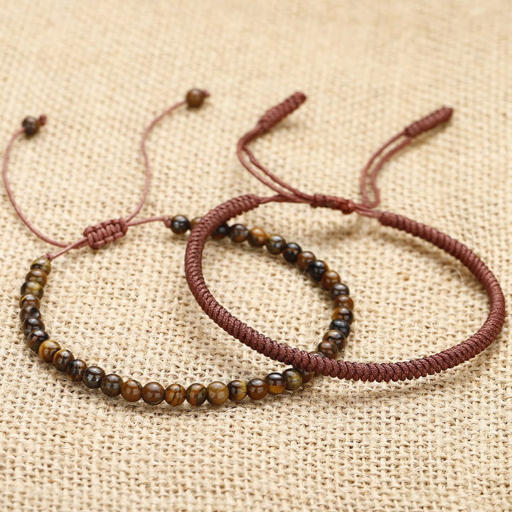 Olivenorma Natural Tiger Eye Beads Braided Bracelet - image 8
