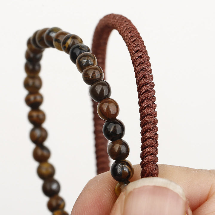 Olivenorma Natural Tiger Eye Beads Braided Bracelet - image 3