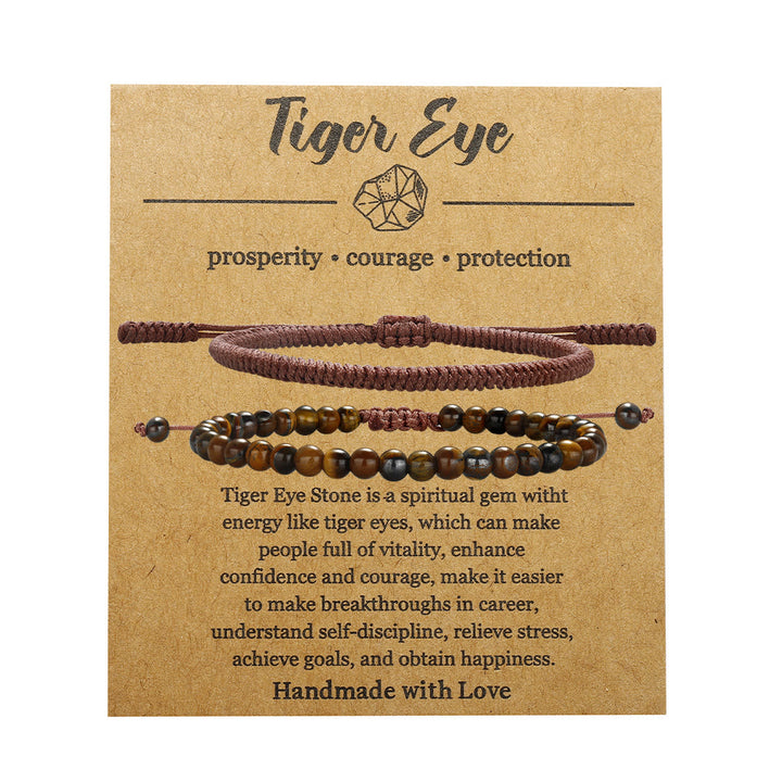 Olivenorma Natural Tiger Eye Beads Braided Bracelet - image 9
