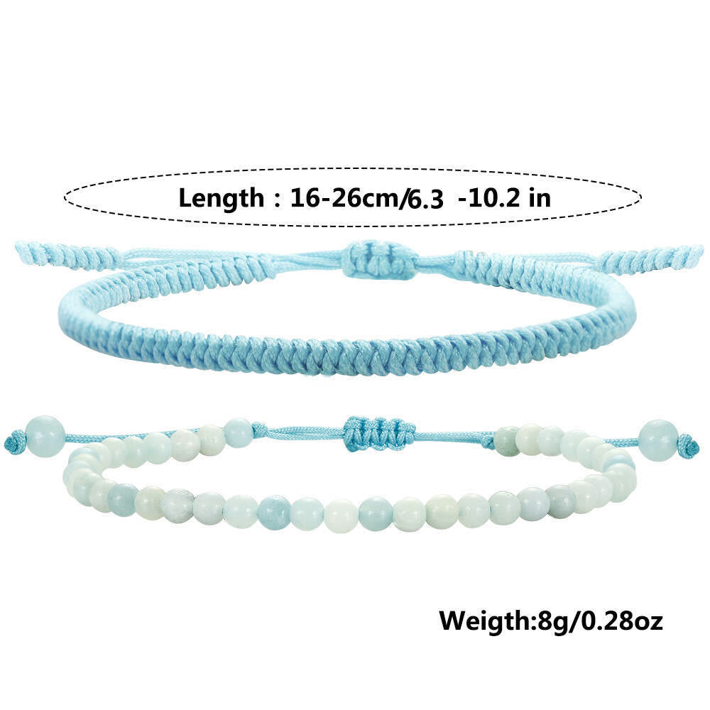 Olivenorma Natural Amazonite Beads Braided Bracelet - image 8