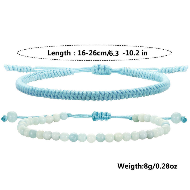 Olivenorma Natural Amazonite Beads Braided Bracelet - image 8