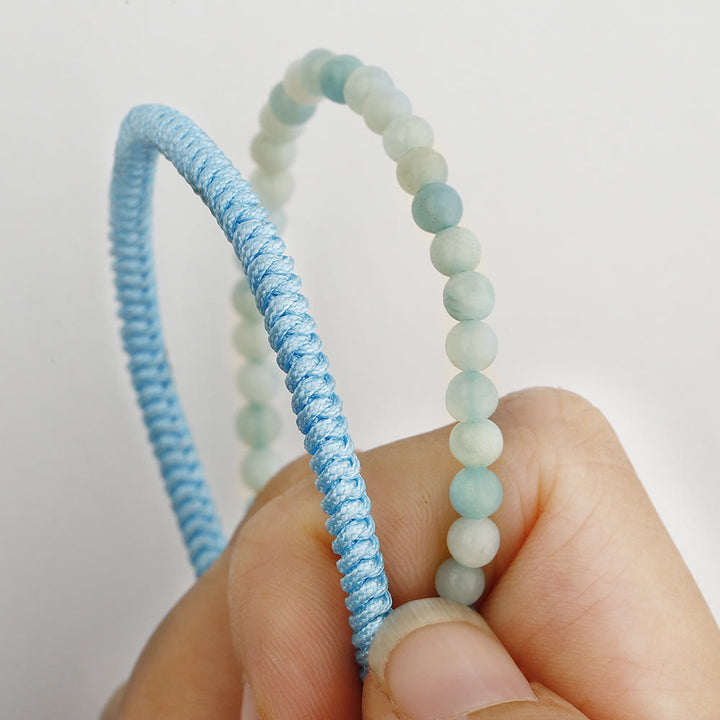 Olivenorma Natural Amazonite Beads Braided Bracelet - image 5