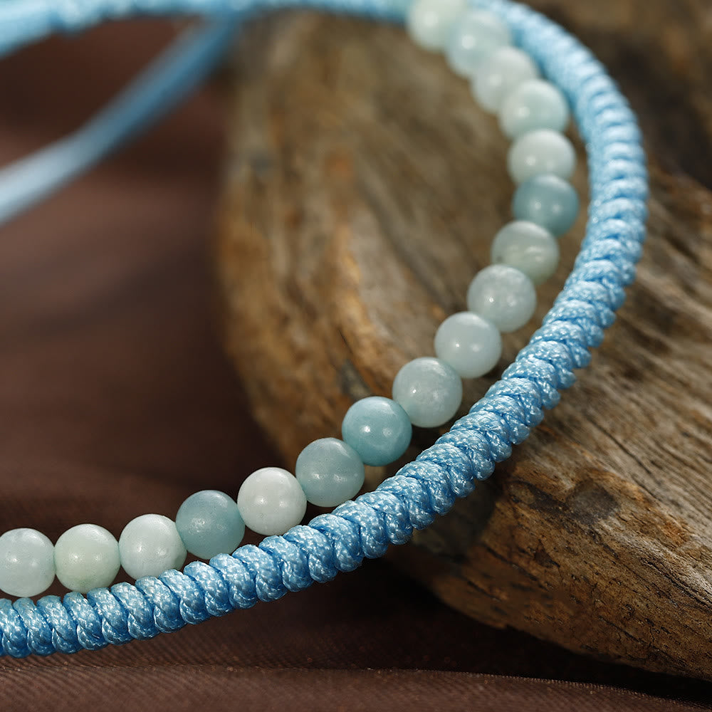 Olivenorma Natural Amazonite Beads Braided Bracelet - image 6