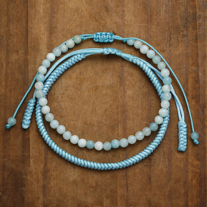 Olivenorma Natural Amazonite Beads Braided Bracelet - image 3