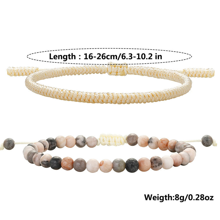 Olivenorma Natural Plum Tourmaline Beads Braided Bracelet - image 8