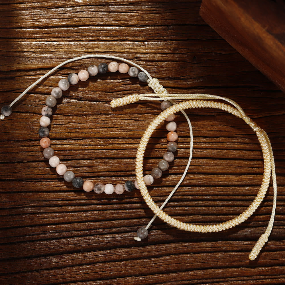 Olivenorma Natural Plum Tourmaline Beads Braided Bracelet - image 6