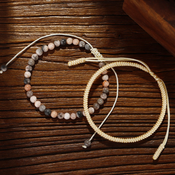 Olivenorma Natural Plum Tourmaline Beads Braided Bracelet - image 6