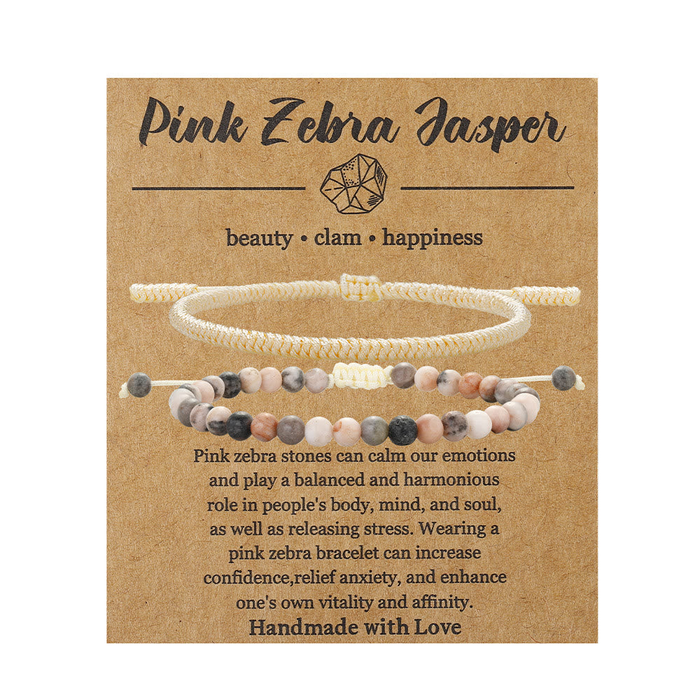 Olivenorma Natural Plum Tourmaline Beads Braided Bracelet - image 7