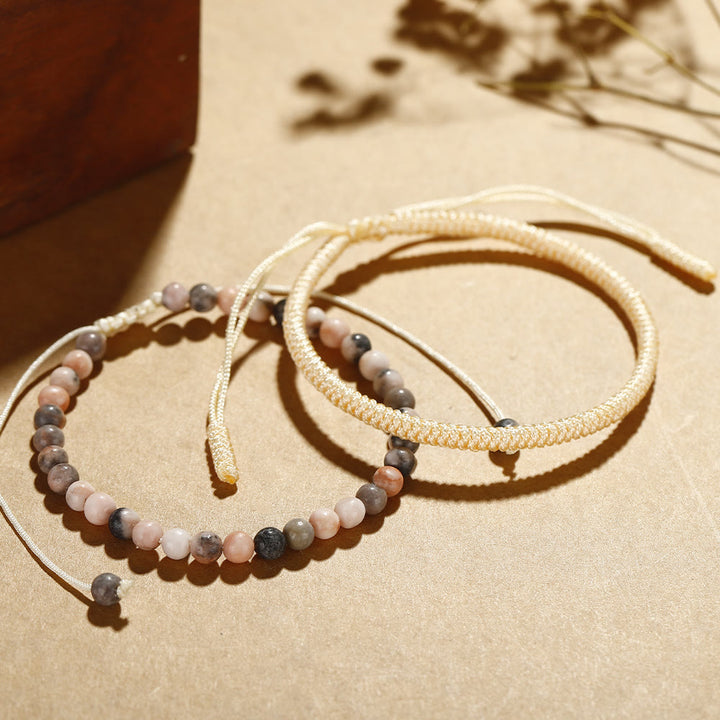 Olivenorma Natural Plum Tourmaline Beads Braided Bracelet - image 4