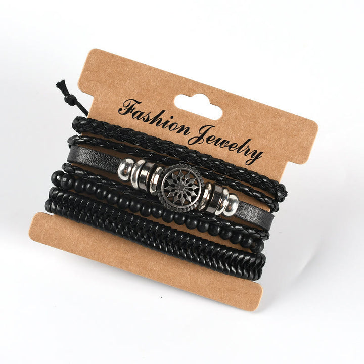 Olivenorma Vintage Pu Leather Beads Multilayer Bracelet - image 5