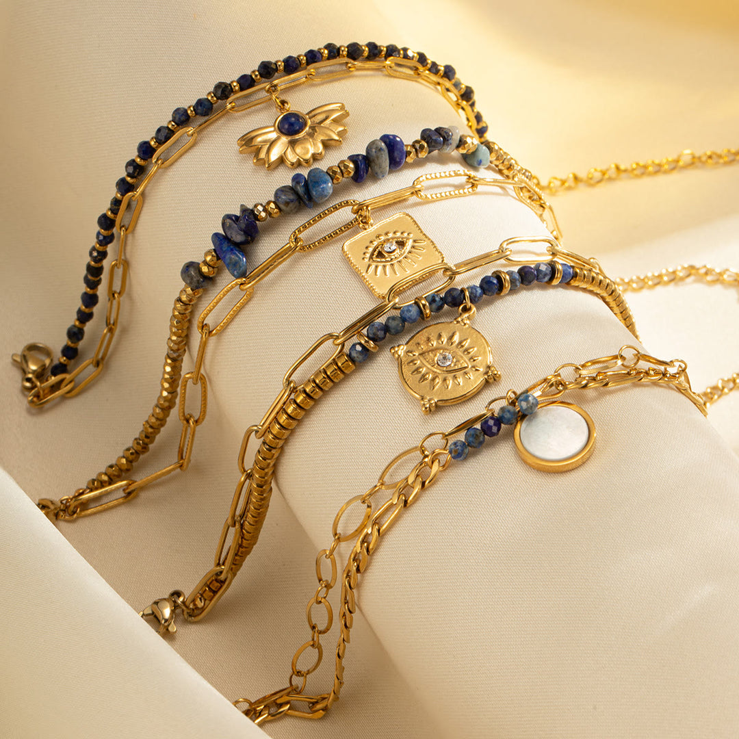 Olivenorma Natural Crystal Alloy Double-layer Bracelet - image 0