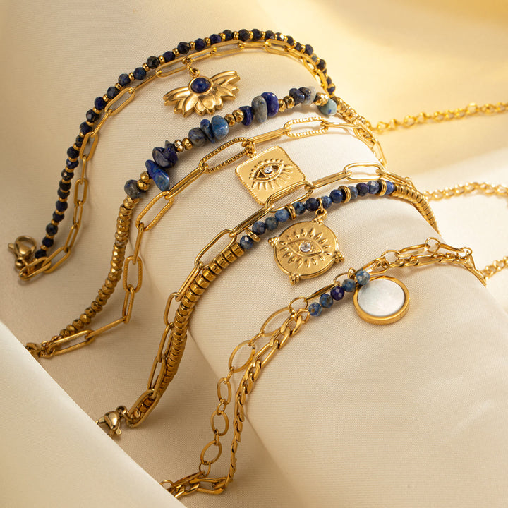 Olivenorma Natural Crystal Alloy Double-layer Bracelet - image 0