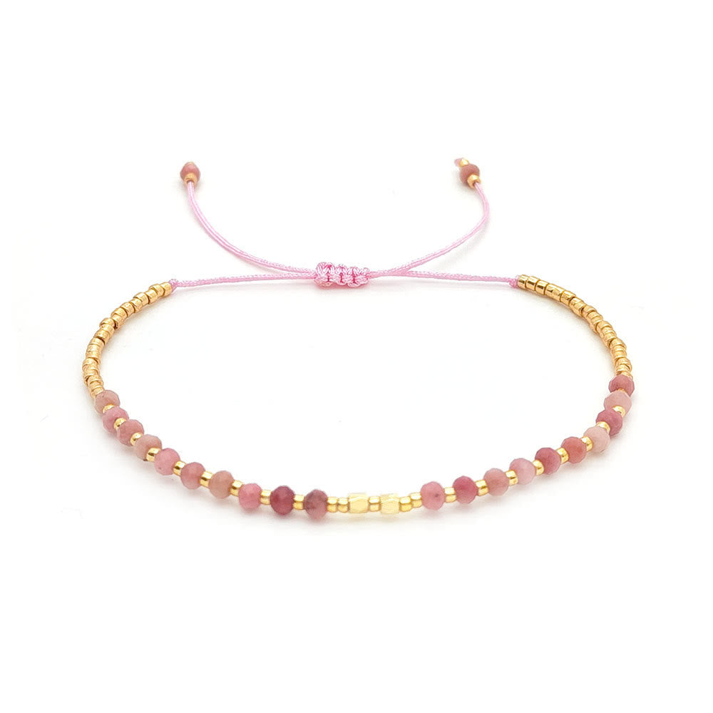Olivenorma Natural Small Crystal Beads Bracelet - Rhodonite - image 10