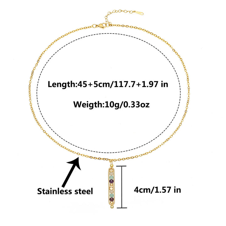 Olivenorma Functional Healing Natural Stone Pea Pendant Necklace - image 15