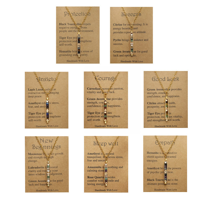 Olivenorma Functional Healing Natural Stone Pea Pendant Necklace - image 14