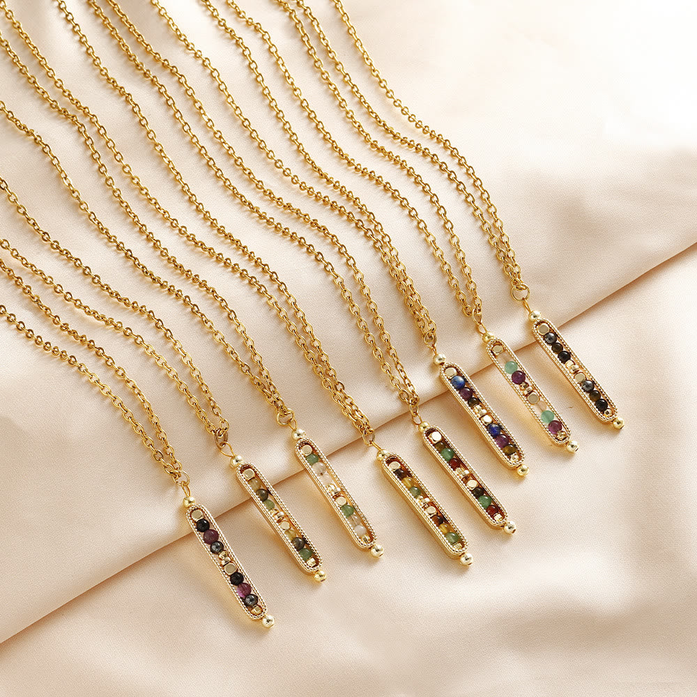 Olivenorma Functional Healing Natural Stone Pea Pendant Necklace - image 10