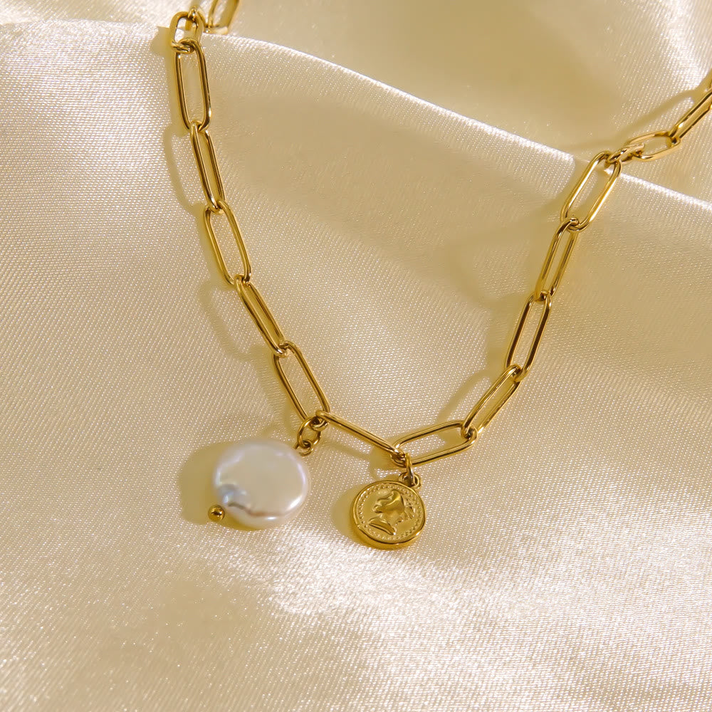 Olivenorma Natural Nacre Freshwater Pearl Pendant Necklace - image 17