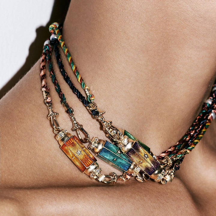 Olivenorma Braided Rope Colorful Tarot Kaleidoscope Pendant Necklace - image 9