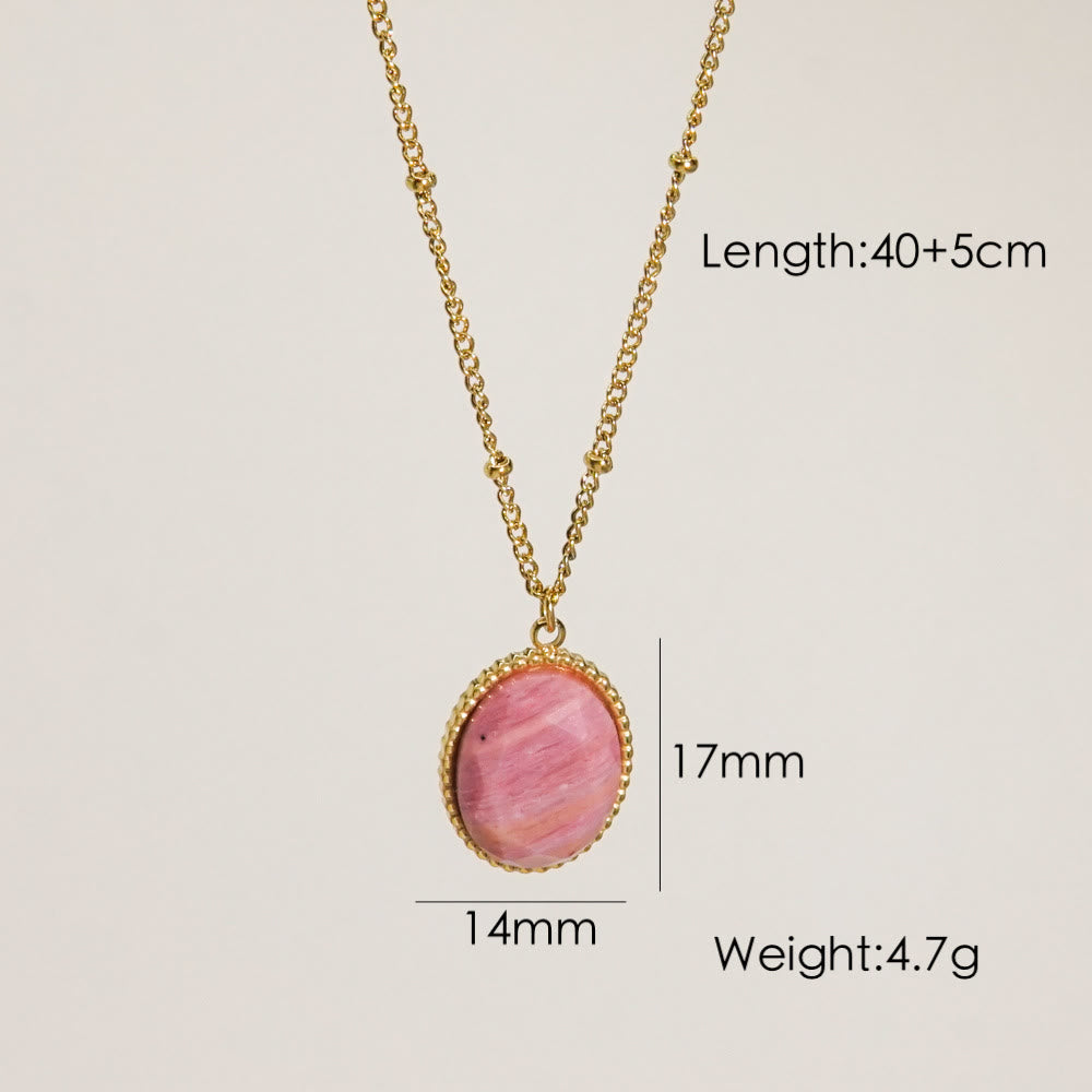 Olivenorma Natural Rhodonite Pendant Necklace - Rhodonite#9 - image 9