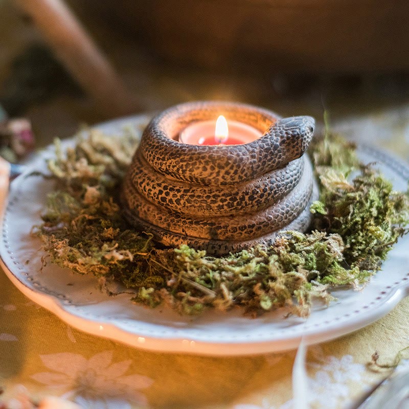 Olivenorma Realistic Coiled Snake Candle Holder - Coiled Snake - image 0