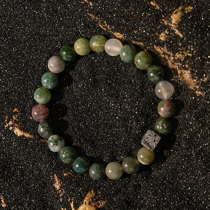 Olivenorma India Agate Lava Stone Beaded Bracelet - image 3