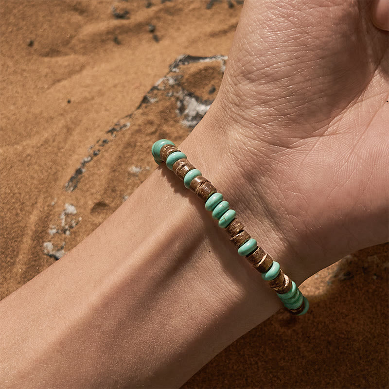 Olivenorma Natural Turquoise Picture Jasper Beaded Bracelet - image 1