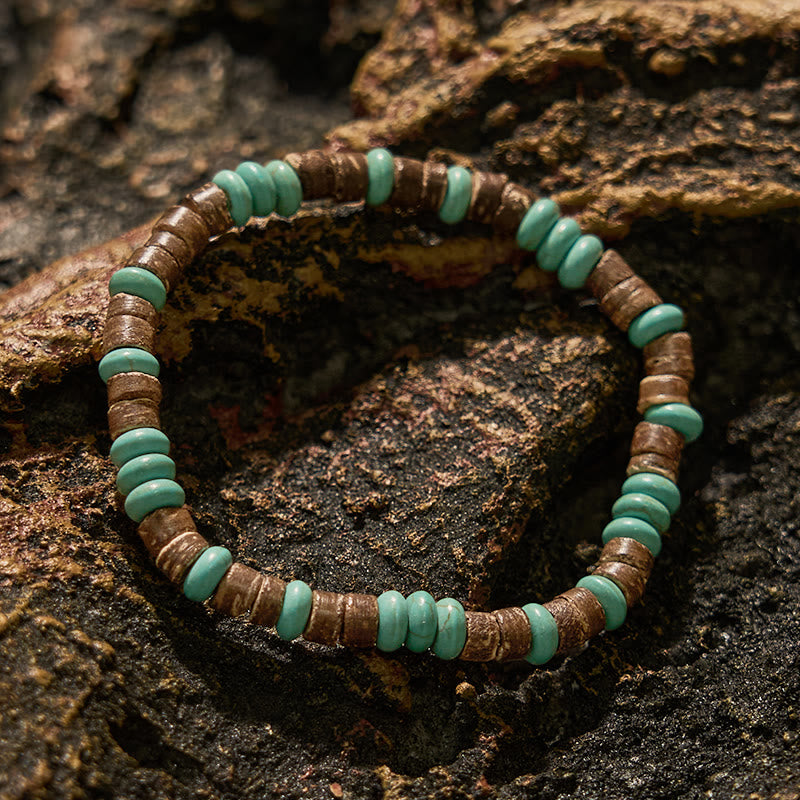Olivenorma Natural Turquoise Picture Jasper Beaded Bracelet - image 2