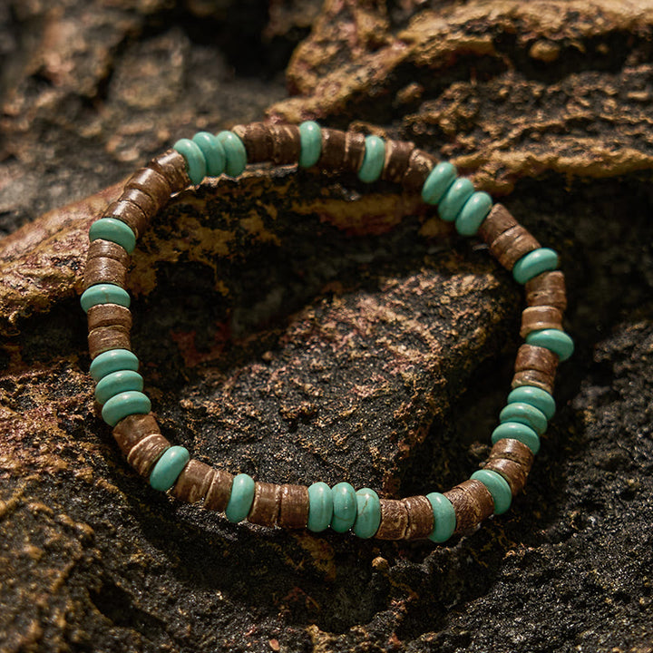 Olivenorma Natural Turquoise Picture Jasper Beaded Bracelet - image 2