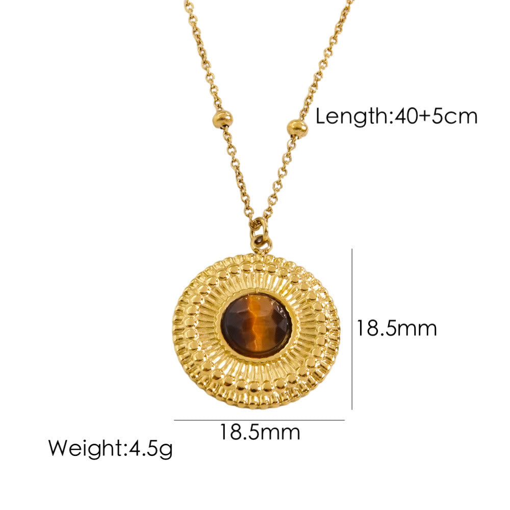 Olivenorma Natural Tiger Eye Pendant Necklace - image 4