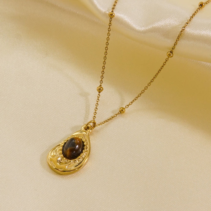 Olivenorma Natural Tiger Eye Pendant Necklace - Tiger Eye#4 - image 7