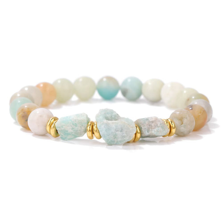 Olivenorma Natural Rough Gemstone Beaded Bracelet - Amazonite - image 13