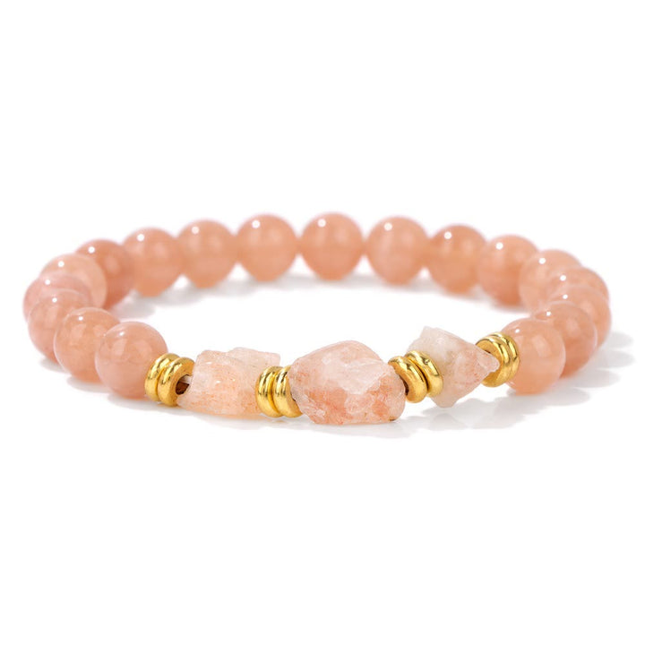 Olivenorma Natural Rough Gemstone Beaded Bracelet - Sun Stone - image 22