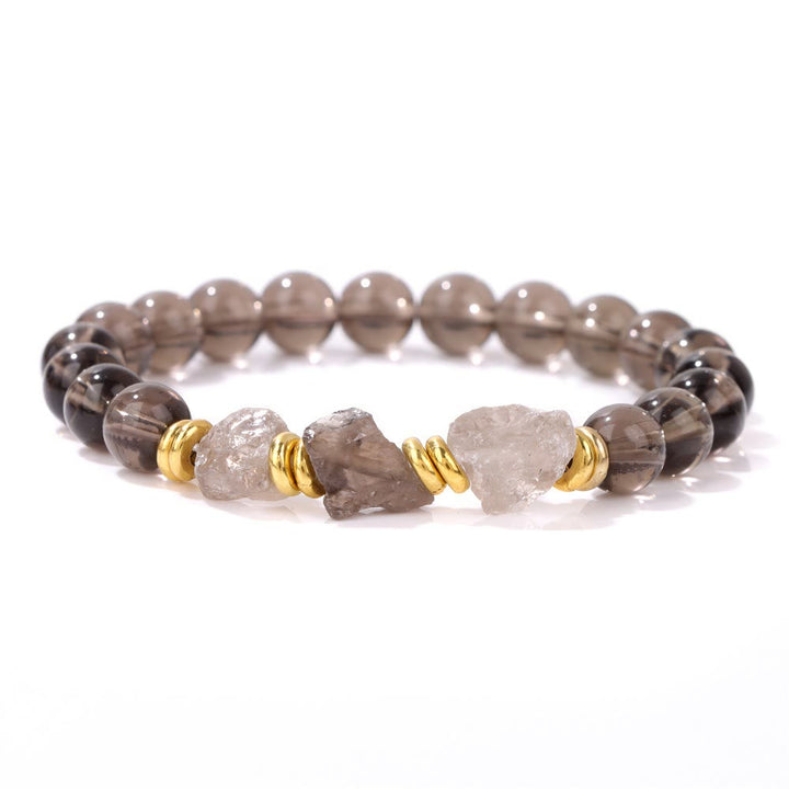 Olivenorma Natural Rough Gemstone Beaded Bracelet - Smoky Quartz - image 33