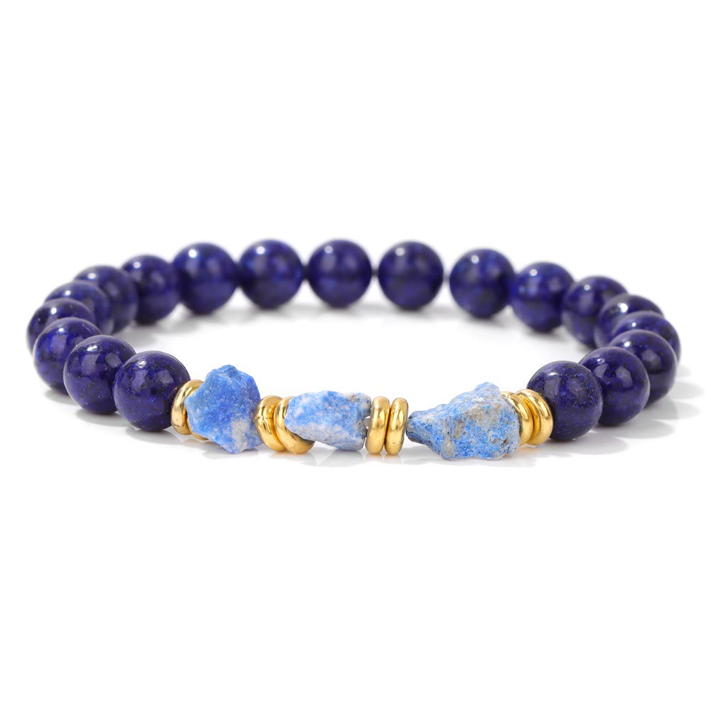Olivenorma Natural Rough Gemstone Beaded Bracelet - Lapis Lazuli - image 6