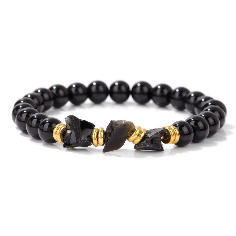 Olivenorma Natural Rough Gemstone Beaded Bracelet - Black Onyx - image 26