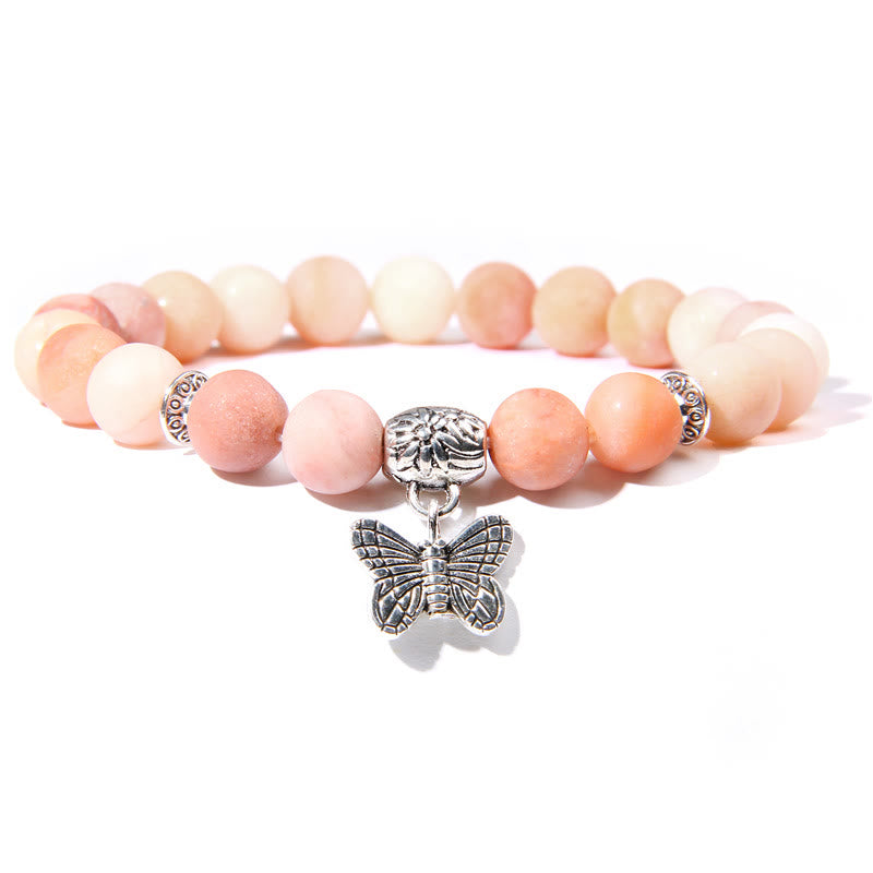 Olivenorma Natural Turquoise Butterfly Charm Gem Bracelet - Orange Selenite Crystal - image 17