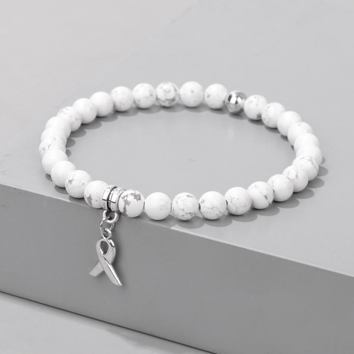 Olivenorma Ribbon Charm Natural Gemstone Beaded Lucky Bracelet - image 21